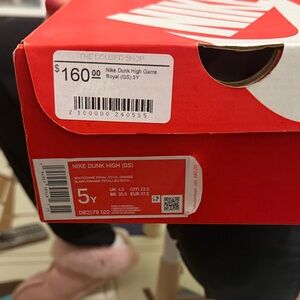 Nike Dunk High White and Royal Blue Sneakers